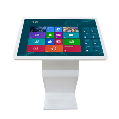 Silvery 43in Interactive Multi Touch Table Support LAN WLAN Standing Kiosk